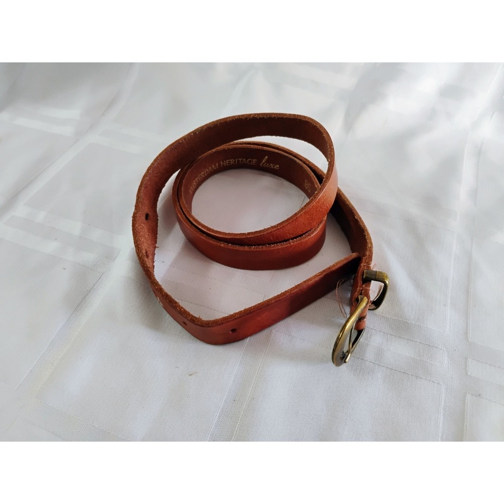 Amsterdam Heritage Luxe Brown Leather Belt - Women's Size Small / 85